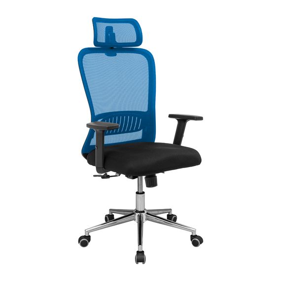 Крісло Експерт Хром M-2 (Anyfix) Сітка синя