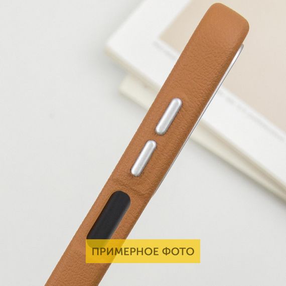 Шкіряний чохол Leather Case Metal Buttons для Xiaomi Redmi A3 Brown | Зображення 4