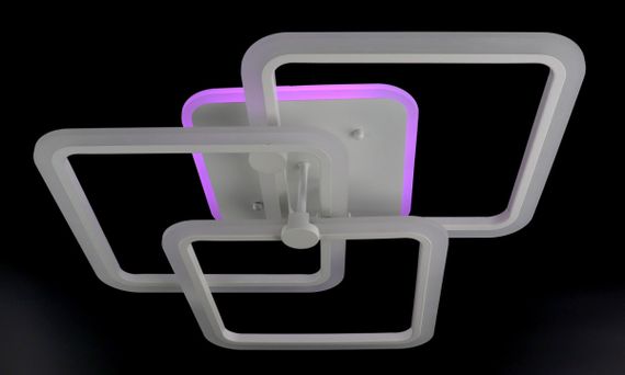 Люстра світлодіодна стельова LED світильник для квартири на стелю лед з пультом 25763 Білий 14х55х55 см. | Зображення 5