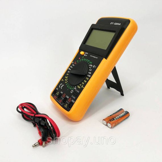 Мультиметри для роботи Digital Multimeter DT9205A, Мультиметр із функцією захисту від перевантаження ZH-62 | Зображення 1