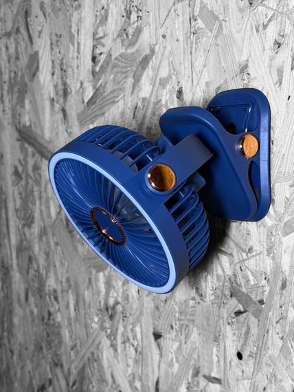 Вентилятор K1-150 акумуляторний з LED підсвічуванням та прищіпкою - Dark Blue | Зображення 5