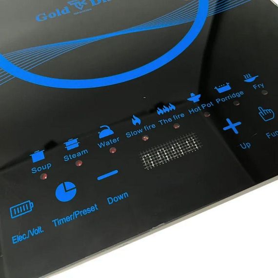 Індукційна плита одноконфоркова 2400Вт, Gold Diamond TK09902 / Настільна елетрична плита / Електроплита з сенсорним управлінням | Зображення 3