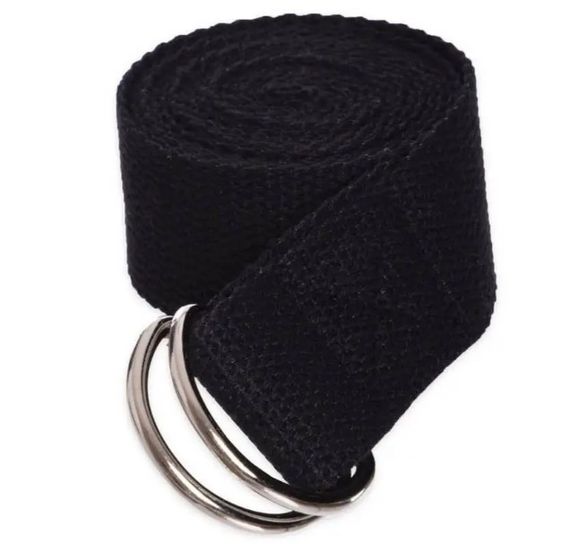 Ремінь для йоги PowerPlay PP_4409 183*3.8 см Чорний (PP_4409_Black) | Зображення 1