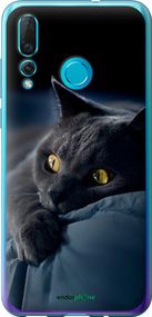 Чохол на Huawei Nova 4 Димчастий кіт "825u-1632-2448"