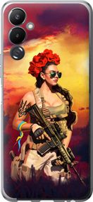 Чехол на Tecno Pova 4 LG7n Украинка с оружием "5316u-2967-17620"
