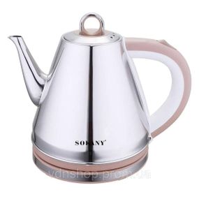 Чайник електричний 1,5 л Sokany електрочайник дисковий 1100 Вт