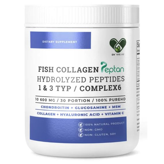 Коллаген En`vie Lab Fish Collagen Complex 6 (1&3 TYPE) 318 g /30 servings/ Pure