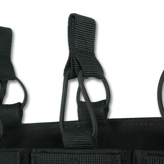 Съемная передняя панель к плитоноске с подсумками под 3 магазина черный | Зображення 4