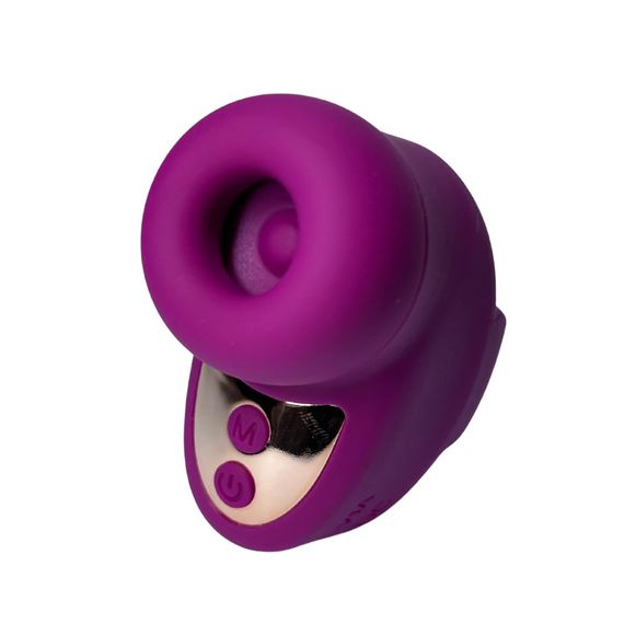 Вібратор на палець Passion Play, бордовий, 15 режимів вібрації, 7,6 × 3,6 см Sex Aura | Зображення 3