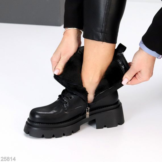 Круті зимові шкіряні берці натуральна шкіра на тракторній підошві | Зображення 5