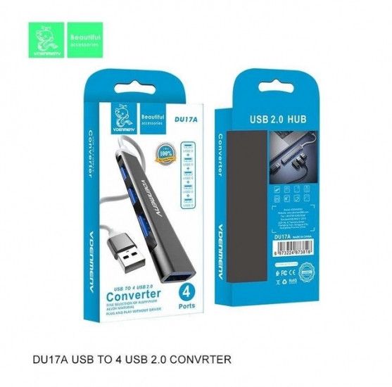 Разветвитель USB 3.0 хаб 4 порта Black | Зображення 1