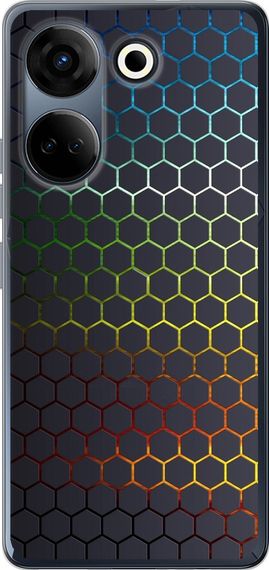 Чехол на Tecno Camon 20 Pro Переливающиеся соты "498u-3100-17620"