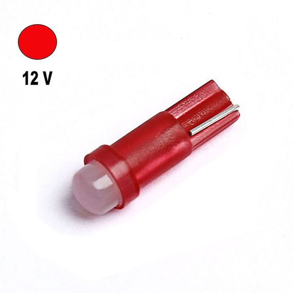 Автолампа Terra T5 W2x4.6d COB, красный, 12V, 1W | Зображення 1