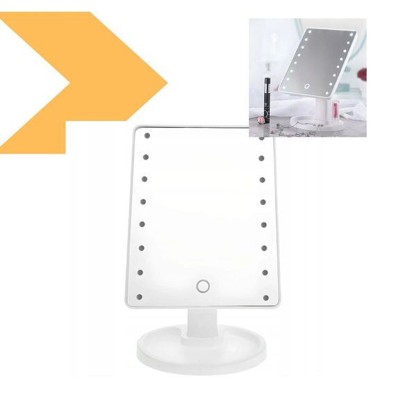 Настільне дзеркало з підсвічуванням 16LED XPRO Mirror для макіяжу (46644-16 LED MIRROR_163) | Зображення 1