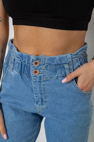 Джинси жіночі Mom's, колір блакитний, 182R1478 | Зображення 4