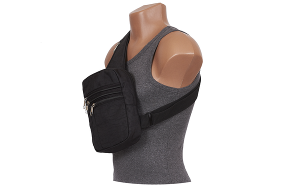 Сумка кобура для прихованого носіння пістолета, нагрудна, зі швидким доступом до зброї (водостійка, чорна) MAS | Зображення 4