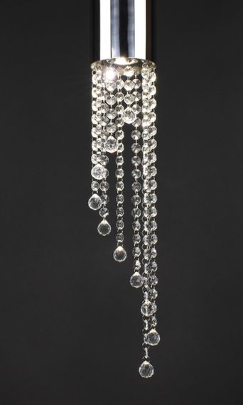 Люстра підвісна на 1 лампочку 27614 Хром 80-200х10х10 см. | Зображення 3