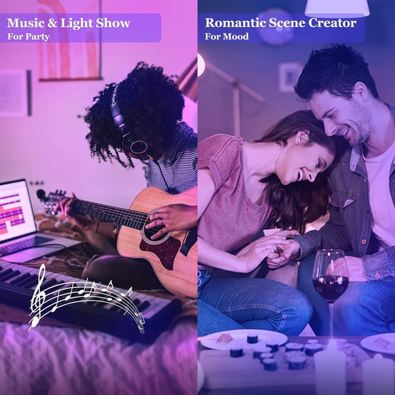 Розумна лампочка Tuya Smart LED WiFi Смарт Лампа E27 RGB Color 2700K-6500K 9W | Зображення 6