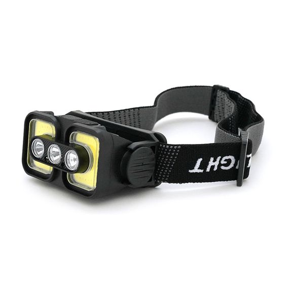 Налобний ліхтарик Voltronic K361,1 Cob, 3 Led+Red, 5 режими, корпус-пластик, водостійкий, ip44, живлення АКБ вбудований, USB