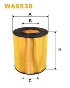 Фільтр повітряний MERCEDES WA6538AR3271 (вир-во WIX-FILTERS) WIX FILTERS WA6538 на MERCEDES-BENZ A-CLASS (W168)