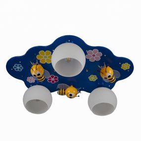 Люстра потолочная с подсветкой для детской LED E27 60W BL (KL-447C/3)