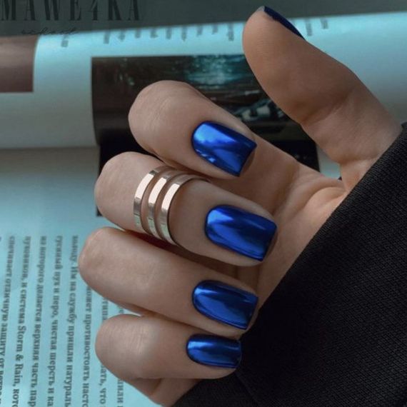 Зеркальная втирка №4 (синяя) + апликатор