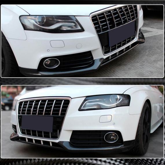 Накладки на передній бампер Flap (для Base 2007-2011, Карбон) для Ауди A4 B8 рр | Зображення 2