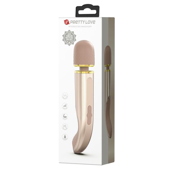 Універсальний вібромасажер Pretty Love Interesting Massager, золотий | Зображення 2