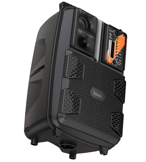 Портативна колонка HOCO BS37 з провідним мікрофоном, чорна | Зображення 1