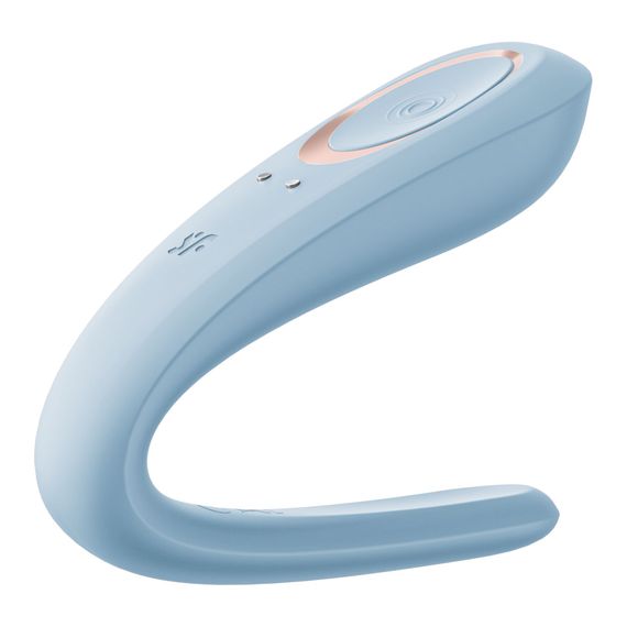 Вібратор для пар Satisfyer Double Classic Light Blue з одним моторчиком | Зображення 1
