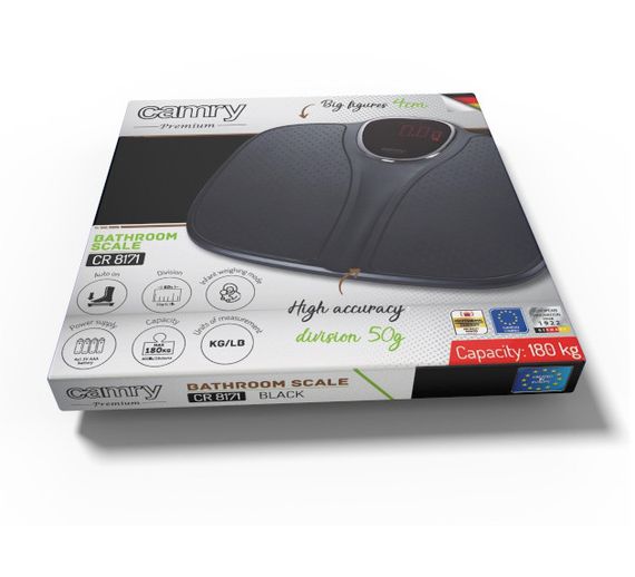 Ваги підлогові електронні Camry CR 8171 чорні до 180 кг з високою точністю | Зображення 9