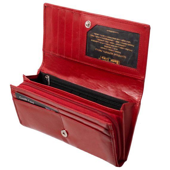 Гаманець жіночий шкіряний Semi Line RFID Red (P8273-2) | Зображення 1