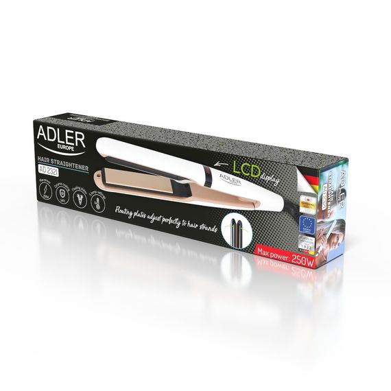 Випрямляч для волосся Adler AD 2321, LCD, керамічні пластини, 140–220 °C | Зображення 9