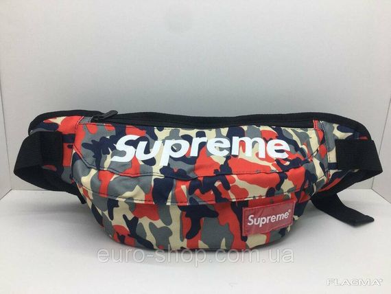 Поясная сумка Supreme Красный камуфляж сумка на пояс | Зображення 1