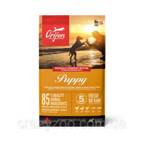 Сухий корм для цуценят малих та середніх порід Orijen Puppy з м'ясом птиці та риби 11.4 кг o18012