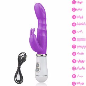 Вібратор (Кролик) Універсальний. Фіолетовий 7329-3