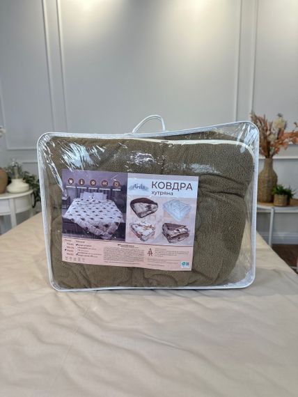 Ковдра двоспальна відкрита двостороння з вовни Arda Pure Wool 21440 175х215 см капучино | Зображення 4