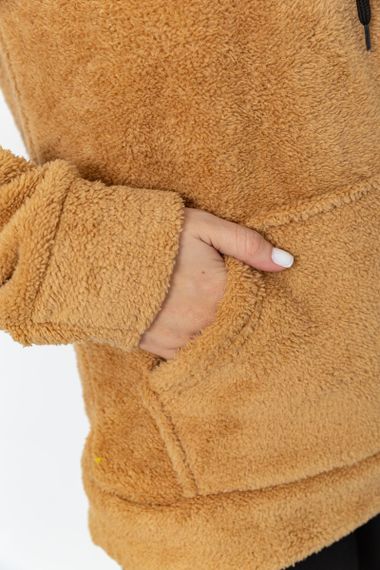Худі жіноче утеплене Тедді, колір бежевий, 238R57091 | Зображення 4