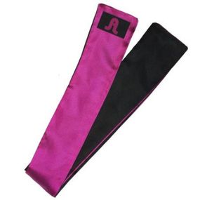 Пов'язка-стрічка із сатину 2-в-1 Adrien Lastic Satin Sash Чорно-малинова One Size