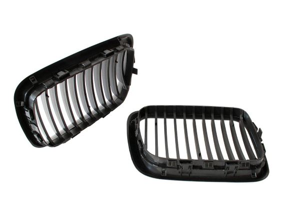 BMW 3 E36 (96-99) радиаторная решетка между фарами (ноздри) левая + правая черные матовые, СЕДАН, УНИВЕРСАЛ | Зображення 2