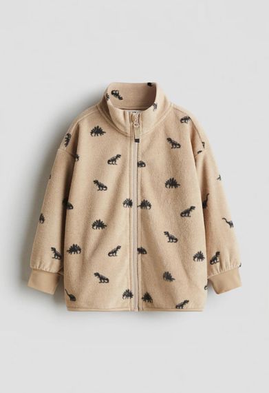 Дитяча тепла флісова толстовка для хлопчика H&M 98-104 см Бежева (26010904B)