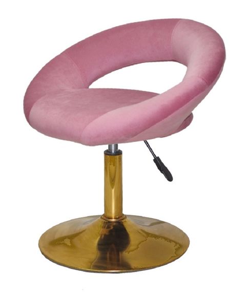 Стул на золотой круглой ноге-опоре, с регулировкой высоты Holy (Холи) GD-Base Бархат фрез В-1025