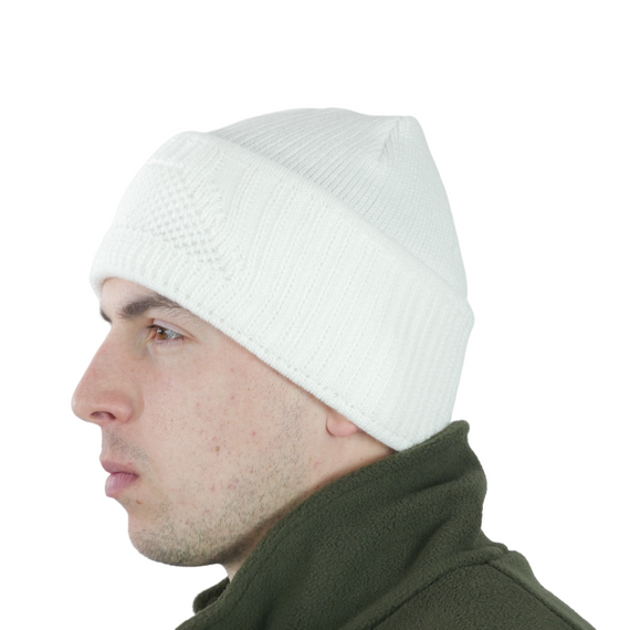 Шапка-балаклава вязаная белый | Зображення 1