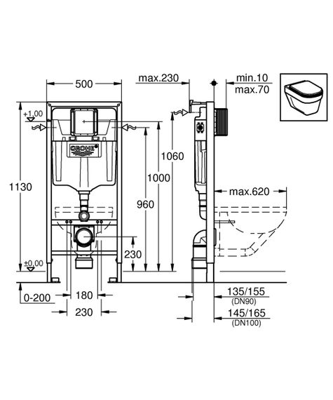 Инсталляция для унитаза Grohe Rapid SL (38536001) | Зображення 2