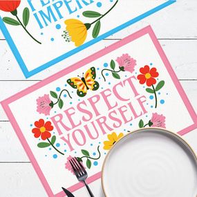 Сервірувальна серветка під тарілку Respect yourself 40х27 см, 2 шт (SRVS_R_24A004)