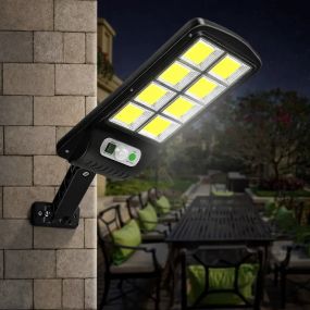 Уличный фонарь на столб Solar sensor light BK-120-8COB-B с датчиком движения и солнечной панелью