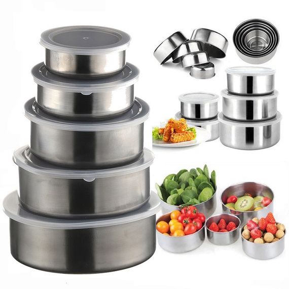 Набор пищевых контейнеров Unique UN-1515 5шт из нержавеющей стали