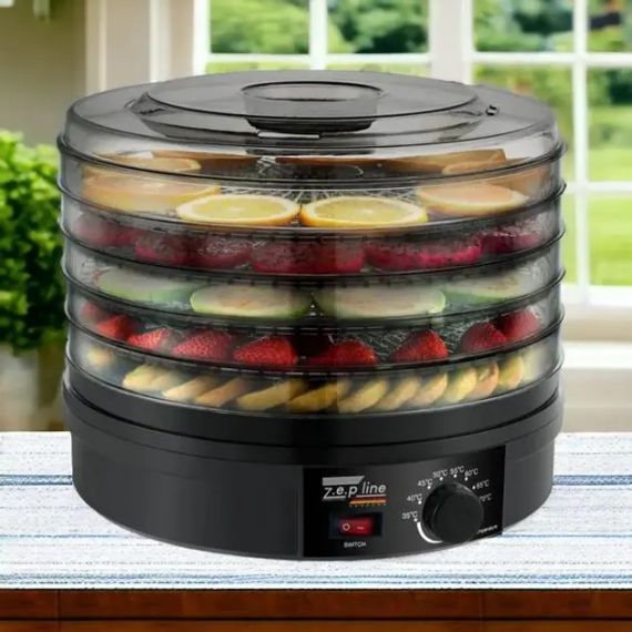 Сушилка для овощей и фруктов Zepline ZP-029 сушилка дегидратор 800 Вт Черная | Зображення 3