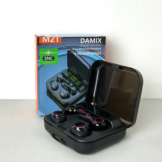 Бездротові навушники M21 Headphones 4 (Чорний) Led