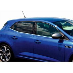 Нижня окантовка вікон (HB, 6 шт, нерж) OmsaLine - Італійська нержавійка для Renault Megane IV 2016-2024 рр